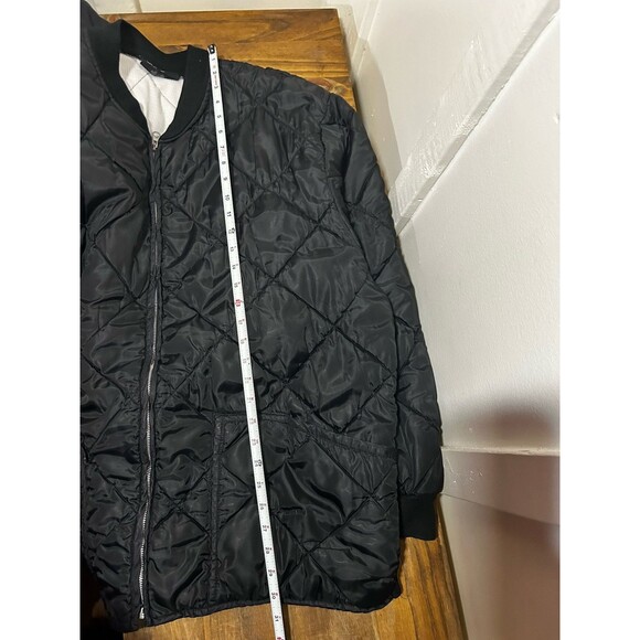 Vintage Delf USA Y2K Black Quilted Bomber Jacket Men’s Size 2xl Full Zip - Picture 9 of 9